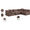 Manufacturer Color_Brown -- Stellar 114" Brown Chenille Fabric Upholstered 4 pc Modular Sectional IMAGE 12