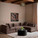  Manufacturer Color_Brown -- Stellar 114" Brown Chenille Fabric Upholstered 4 pc Modular Sectional IMAGE 2