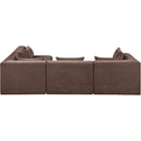  Manufacturer Color_Brown -- Stellar 114" Brown Chenille Fabric Upholstered 4 pc Modular Sectional IMAGE 4