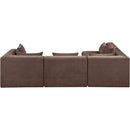  Manufacturer Color_Brown -- Stellar 114" Brown Chenille Fabric Upholstered 4 pc Modular Sectional IMAGE 5
