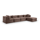  Manufacturer Color_Brown -- Stellar 152" Brown Chenille Fabric Upholstered 5 pc Modular Sectional IMAGE 1