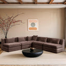  Manufacturer Color_Brown -- Stellar 114" Brown Chenille Fabric Upholstered 5 pc Modular Sectional IMAGE 2