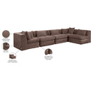  Manufacturer Color_Brown -- Stellar 152" Brown Chenille Fabric Upholstered 5 pc Modular Sectional IMAGE 12