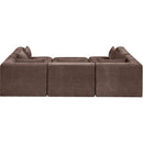  Manufacturer Color_Brown -- Stellar 114" Brown Chenille Fabric Upholstered 6 pc Modular Sectional IMAGE 3