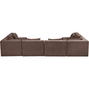  Manufacturer Color_Brown -- Stellar 152" Brown Chenille Fabric Upholstered 6 pc Modular Sectional IMAGE 3