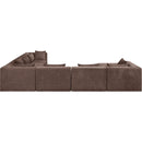  Meridian Stellar 152" Brown Chenille Fabric Upholstered 7 pc Modular Sectional IMAGE 3