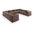  Meridian Stellar 152" Brown Chenille Fabric Upholstered 8 pc Modular Sectional IMAGE 1