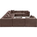  Manufacturer Color_Brown -- Stellar 152" Brown Chenille Fabric Upholstered 8 pc Modular Sectional IMAGE 4