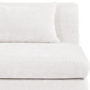  Meridian Stellar Cream Chenille Fabric Upholstered Modular Armless Chair IMAGE 6