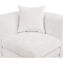  Meridian Stellar Cream Chenille Fabric Upholstered Modular Corner Chair IMAGE 4