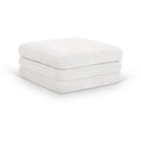  Manufacturer Color_Cream -- Stellar Cream Chenille Fabric Upholstered Modular Ottoman IMAGE 1