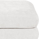  Meridian Stellar Cream Chenille Fabric Upholstered Modular Ottoman IMAGE 3