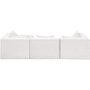  Manufacturer Color_Cream -- Stellar 114" Cream Chenille Fabric Upholstered 4 pc Modular Sectional IMAGE 4