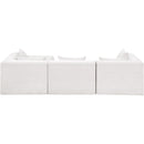  Meridian Stellar 114" Cream Chenille Fabric Upholstered 4 pc Modular Sectional IMAGE 4