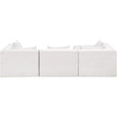  Manufacturer Color_Cream -- Stellar 114" Cream Chenille Fabric Upholstered 4 pc Modular Sectional IMAGE 5