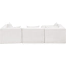  Meridian Stellar 114" Cream Chenille Fabric Upholstered 4 pc Modular Sectional IMAGE 5