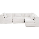  Manufacturer Color_Cream -- Stellar 114" Cream Chenille Fabric Upholstered 4 pc Modular Sectional IMAGE 3