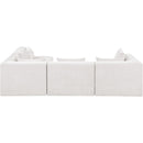  Manufacturer Color_Cream -- Stellar 114" Cream Chenille Fabric Upholstered 4 pc Modular Sectional IMAGE 4