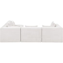  Meridian Stellar 114" Cream Chenille Fabric Upholstered 4 pc Modular Sectional IMAGE 4