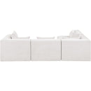  Manufacturer Color_Cream -- Stellar 114" Cream Chenille Fabric Upholstered 4 pc Modular Sectional IMAGE 5
