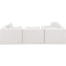  Meridian Stellar 114" Cream Chenille Fabric Upholstered 4 pc Modular Sectional IMAGE 5