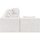  Manufacturer Color_Cream -- Stellar 114" Cream Chenille Fabric Upholstered 4 pc Modular Sectional IMAGE 7