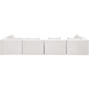  Manufacturer Color_Cream -- Stellar 152" Cream Chenille Fabric Upholstered 5 pc Modular Sectional IMAGE 3