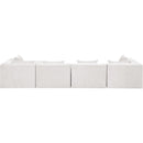  Meridian Stellar 152" Cream Chenille Fabric Upholstered 5 pc Modular Sectional IMAGE 3