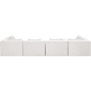  Manufacturer Color_Cream -- Stellar 152" Cream Chenille Fabric Upholstered 5 pc Modular Sectional IMAGE 6