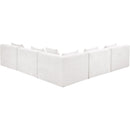  Meridian Stellar 114" Cream Chenille Fabric Upholstered 5 pc Modular Sectional IMAGE 3