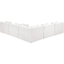  Manufacturer Color_Cream -- Stellar 114" Cream Chenille Fabric Upholstered 5 pc Modular Sectional IMAGE 3