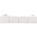  Manufacturer Color_Cream -- Stellar 152" Cream Chenille Fabric Upholstered 5 pc Modular Sectional IMAGE 3