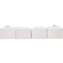  Manufacturer Color_Cream -- Stellar 152" Cream Chenille Fabric Upholstered 6 pc Modular Sectional IMAGE 3
