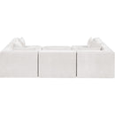  Manufacturer Color_Cream -- Stellar 114" Cream Chenille Fabric Upholstered 6 pc Modular Sectional IMAGE 3