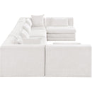  Manufacturer Color_Cream -- Stellar 152" Cream Chenille Fabric Upholstered 6 pc Modular Sectional IMAGE 4