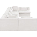  Meridian Stellar 152" Cream Chenille Fabric Upholstered 6 pc Modular Sectional IMAGE 4