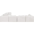  Manufacturer Color_Cream -- Stellar 152" Cream Chenille Fabric Upholstered 7 pc Modular Sectional IMAGE 3