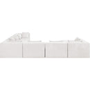  Meridian Stellar 152" Cream Chenille Fabric Upholstered 7 pc Modular Sectional IMAGE 3