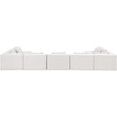 Manufacturer Color_Cream -- Stellar 190" Cream Chenille Fabric Upholstered 7 pc Modular Sectional IMAGE 3