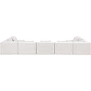  Meridian Stellar 190" Cream Chenille Fabric Upholstered 7 pc Modular Sectional IMAGE 3