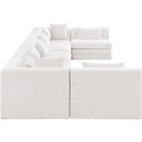  Manufacturer Color_Cream -- Stellar 190" Cream Chenille Fabric Upholstered 7 pc Modular Sectional IMAGE 4