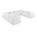  Manufacturer Color_Cream -- Stellar 152" Cream Chenille Fabric Upholstered 8 pc Modular Sectional IMAGE 1