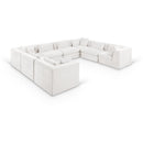  Meridian Stellar 152" Cream Chenille Fabric Upholstered 8 pc Modular Sectional IMAGE 1