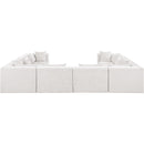  Meridian Stellar 152" Cream Chenille Fabric Upholstered 8 pc Modular Sectional IMAGE 3