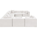  Meridian Stellar 152" Cream Chenille Fabric Upholstered 8 pc Modular Sectional IMAGE 4