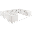  Manufacturer Color_Cream -- Stellar 152" Cream Chenille Fabric Upholstered 8 pc Modular Sectional IMAGE 8