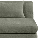  Meridian Stellar Green Chenille Fabric Upholstered Modular Corner Chair IMAGE 5