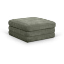  Manufacturer Color_Green -- Stellar Green Chenille Fabric Upholstered Modular Ottoman IMAGE 1