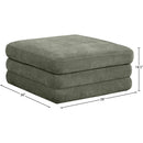  Manufacturer Color_Green -- Stellar Green Chenille Fabric Upholstered Modular Ottoman IMAGE 5