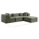 Manufacturer Color_Green -- Stellar 114" Green Chenille Fabric Upholstered 4 pc Modular Sectional IMAGE 11